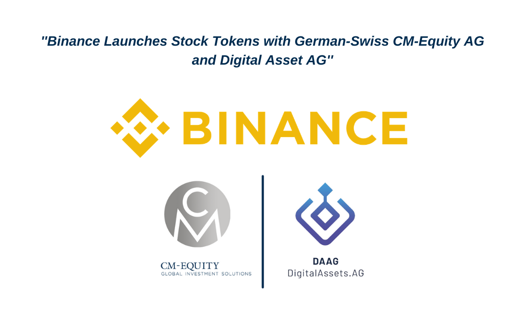 Binance lanza tokens de acciones con la suizo-germana CM-Equity AG y Digital Asset AG