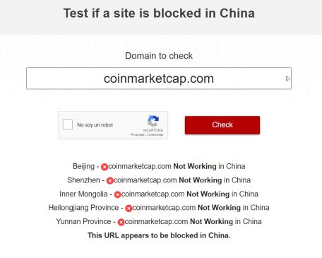 Bloqueo sitios web en china