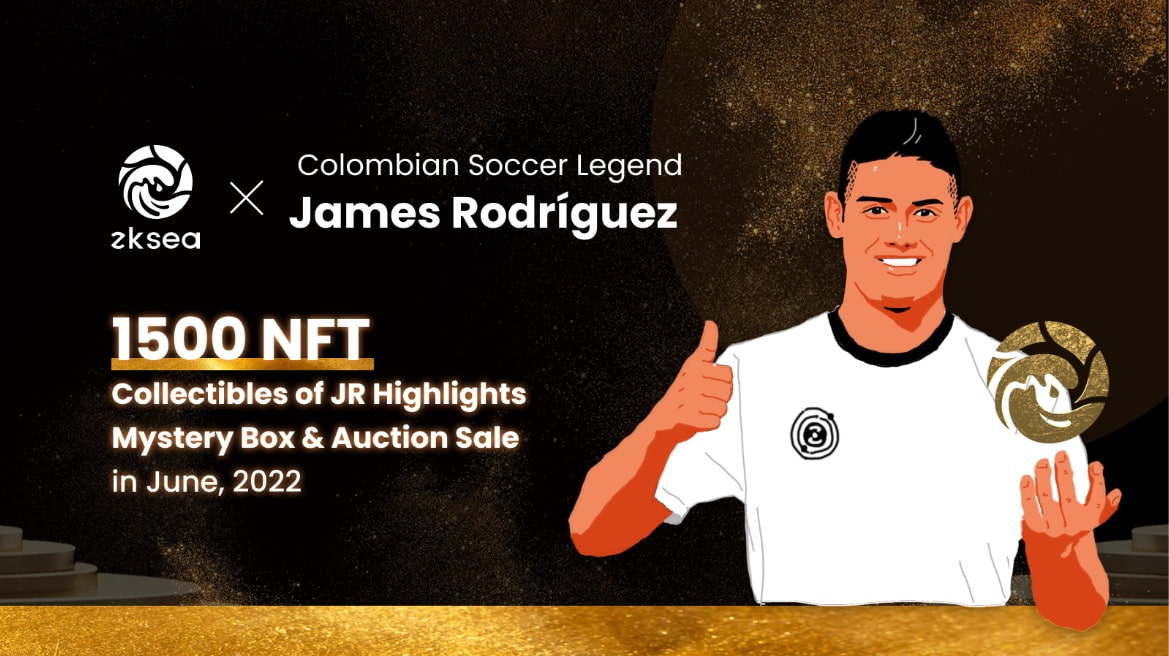 Colombian soccer superstar James Rodriguez partners with ZKSea to launch NFT series celebrating his illustrious career