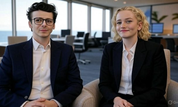 Anthony Boyle y Julia Garner como los actores principales. Imagen generada por IA.